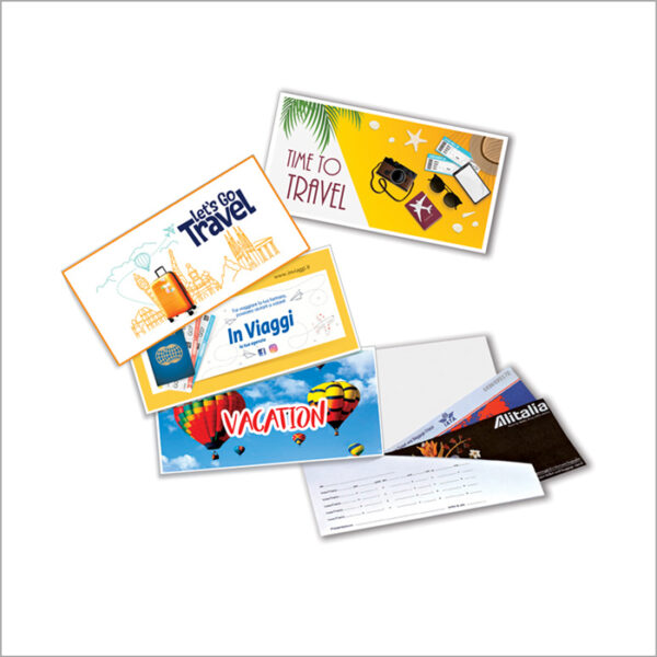 Porta voucher viaggi in cartoncino