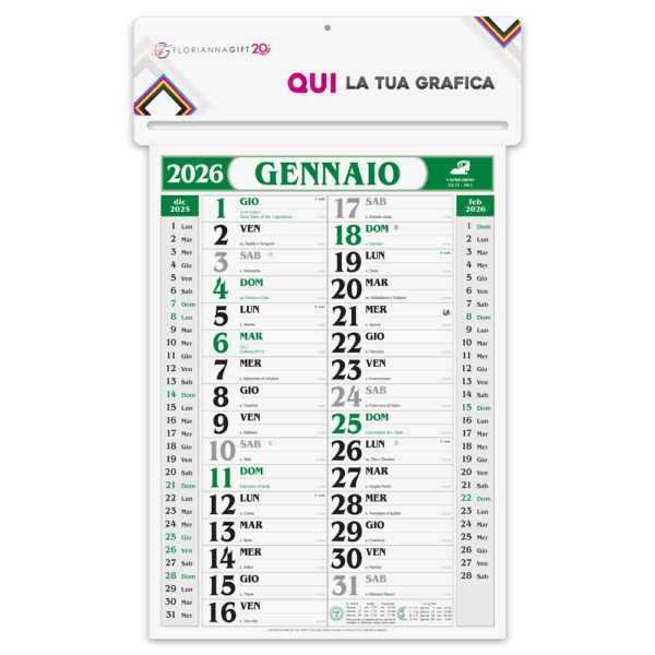 Calendario Olandese PASSAFOGLIO