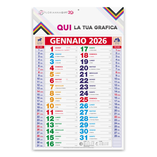 Calendario Olandese MULTICOLOR
