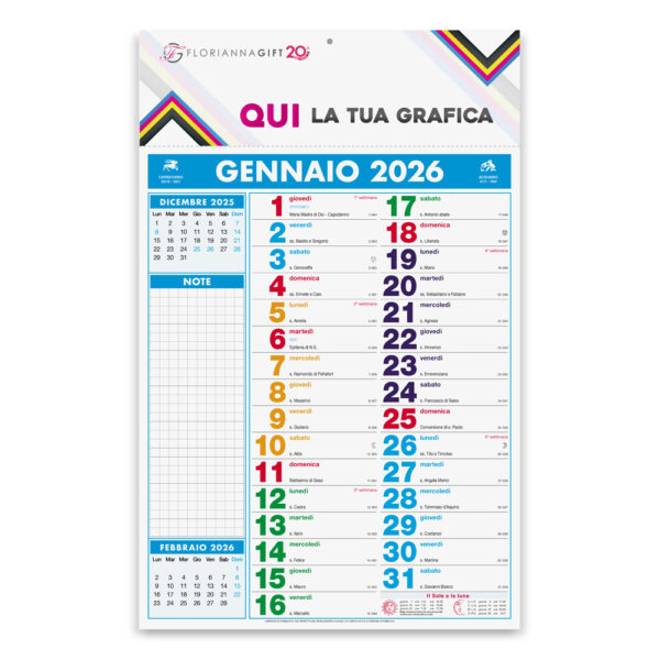 Calendario Olandese MULTICOLOR NOTES
