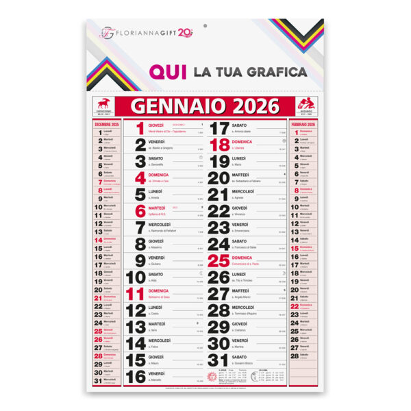 Calendario Olandese BACK NOTES