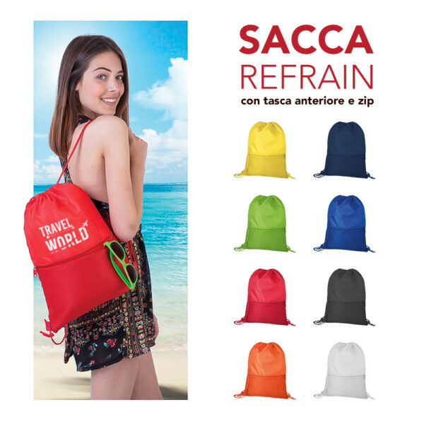 Sacca zaino nylon 210D Refrain