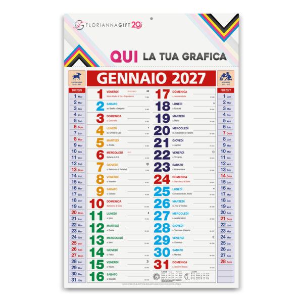 Calendario Olandese MULTICOLOR