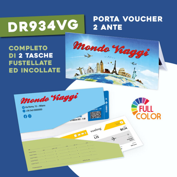 Porta Voucher con 2 tasche
