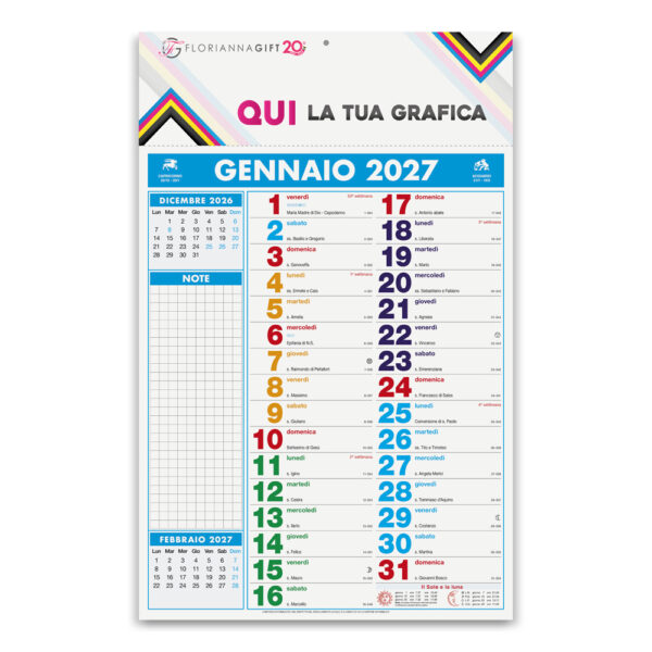Calendario Olandese MULTICOLOR NOTES