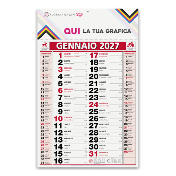 Calendario Olandese BACK NOTES