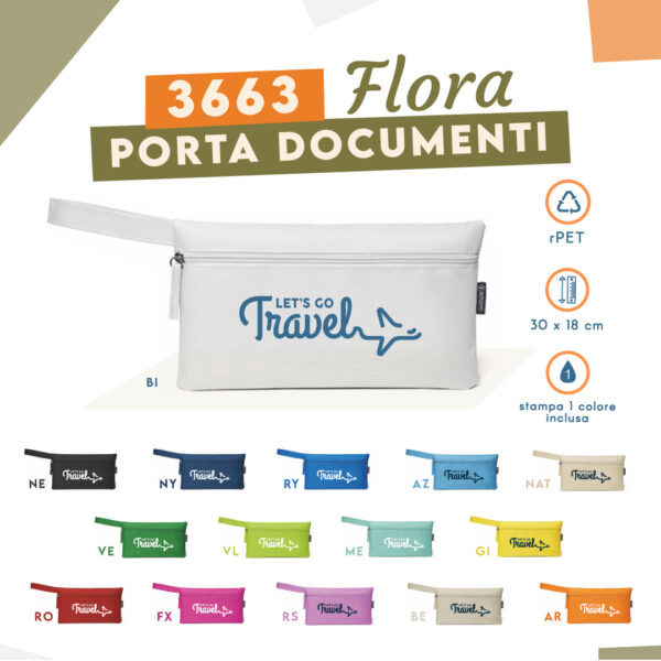 Porta documenti viaggi Flora