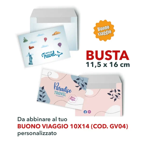 Busta per Buono Viaggio 10X14