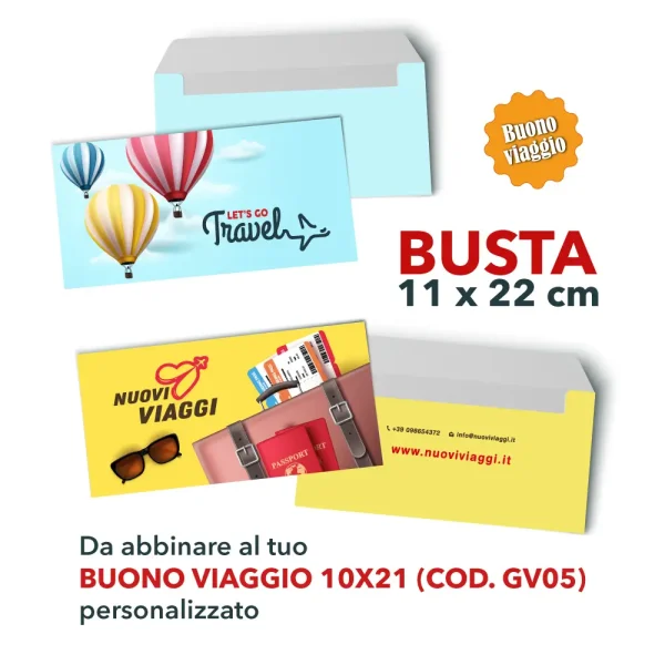 Busta per Buono Viaggio 10x21