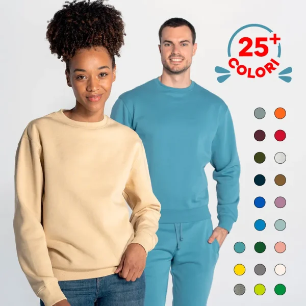 Felpa Unisex girocollo premium