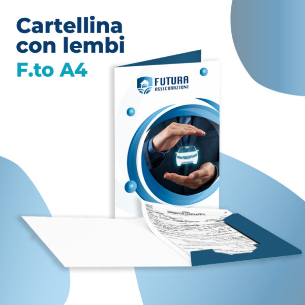 Cartellina A4 porta documenti con lembi