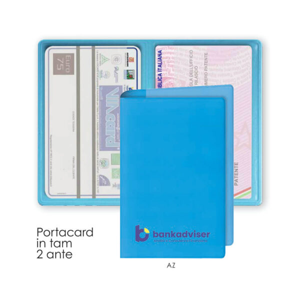 Porta card 2 ante in Tam color